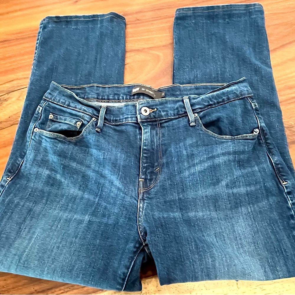 Levi’s 505 Women’s Strait Leg Jeans Sz 10 Classic Relaxed Blue Whisking Gorpcore